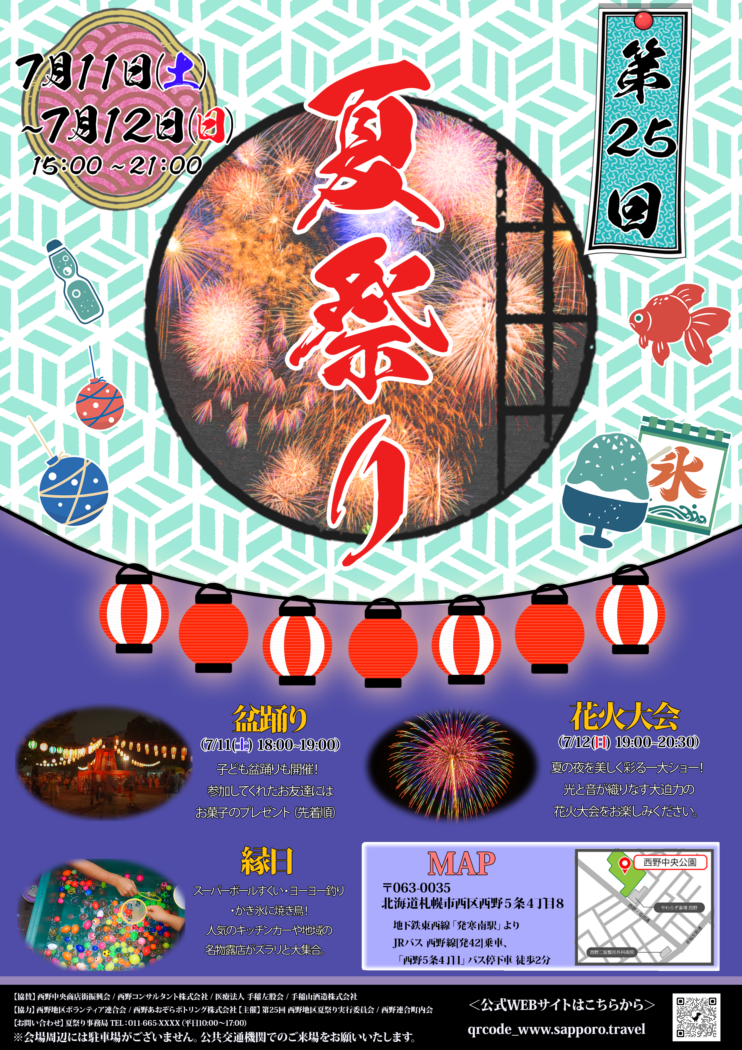 夏祭りのポスター
